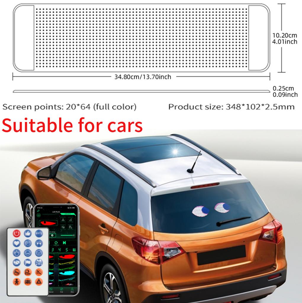 2 шт. светодиодные глаза дьявола для окна грузовика автомобиля гибкая светодиодная панель экрана демона динамические большие глаза анимированные глаза для автомобиля