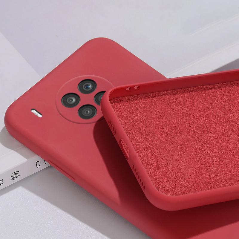 Мягкий жидкий силиконовый чехол для телефона HUAWEI HONOR 50/50 Lite 50Lite/50 Pro с ощущением детской кожи