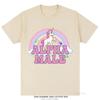 Alpha Male Unicorn Tee Rainbow Graphic Tees Funny T-Shirts Women Fashion Hip Hop Men Tops Cotton Unisex Aesthetic Clothing