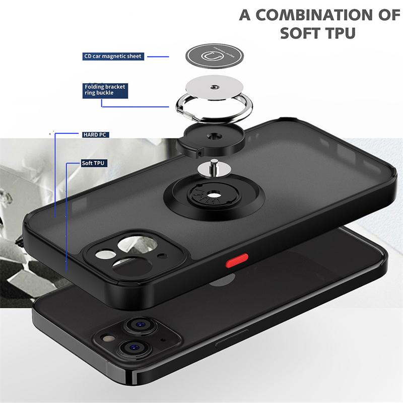 Матовые магнитные чехлы-кольца для телефонов iPhone 16 13 12 11 Pro Max Mini 16E Противоударный чехол для iPhone 15 14 Pro Max 16 Plus Чехол