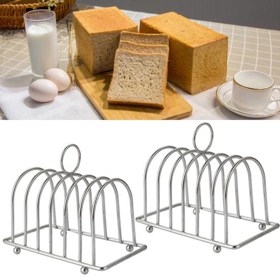 Bread Storage Shelf Electroplated Storing Sturdy Convenient Stainless Steel Breakfast Kitchen Supply