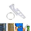Многофункциональный инструмент из нержавеющей стали с кольцом для ключей Компактный размер Портативный широко используемый металлический многофункциональный инструмент с открывалкой для бутылок