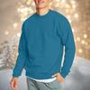 Men's Casual Fashion Comfortable Solid Color Round Neck Pullover Sweatshirt Sweatshirt