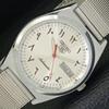 ВОССТАНОВЛЕННЫЕ ВИНТАЖНЫЕ SEIKO 5 AUTO 6349A ЯПОНИЯ МУЖСКИЕ АРАБСКИЕ СЕРЕБРЯНЫЕ ЧАСЫ a298954-2