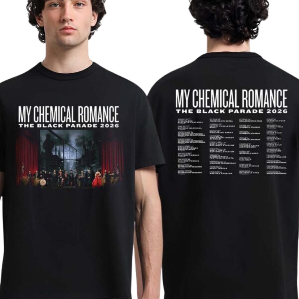 My Chemical Romance The Black Parade 2026 Tour Dates Two Sided T-Shirt