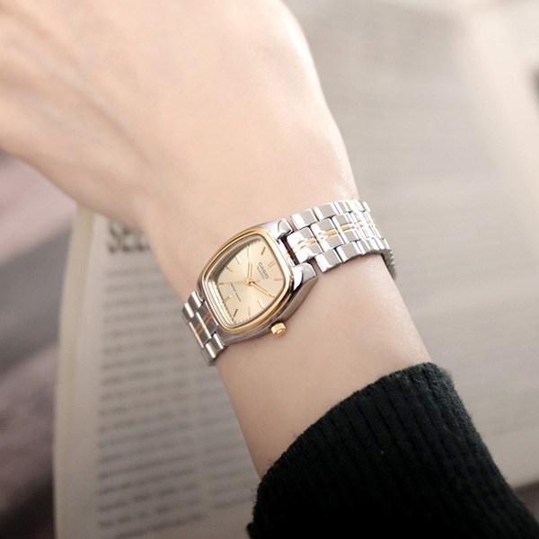 Casio Mineral Glass Square Round Classic Formal Watch 1169 Gold A