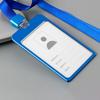 Metal Clip Buckle Aluminum Alloy Work Badge Card Holder Certificate Lanyard Chest Hanging Neck Brand Card Holder with Lanyard Rope Card Holder