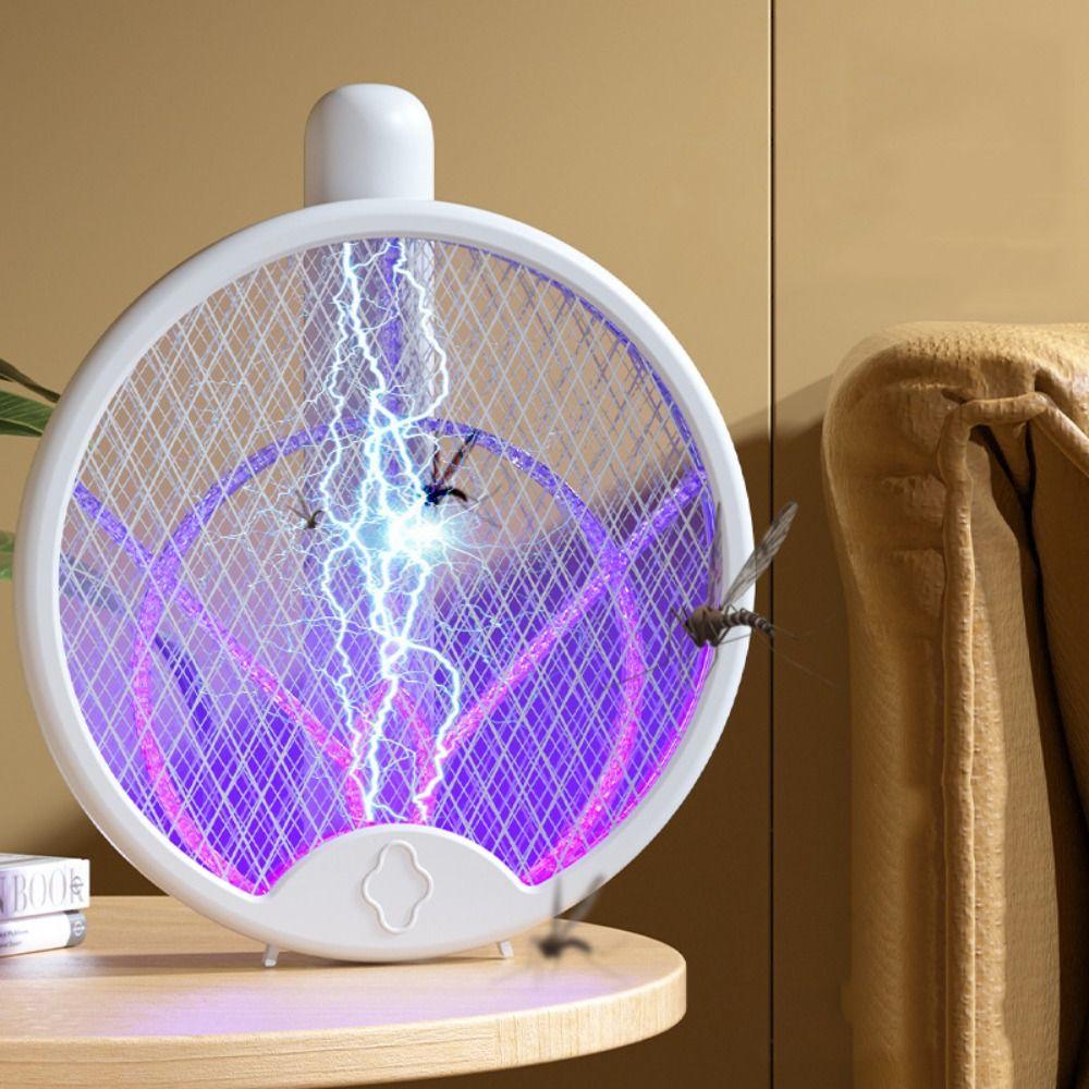Handheld Foldable Mosquito Killler USB Charging Fly Swatter Electric Mosquito Killler  Bedroom