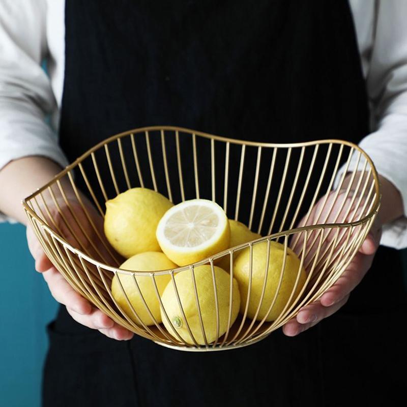 Железная фруктовая корзина Контейнер для фруктов Чаша Домашняя креативная корзина для сушки Дисплейная корзина Стол Поднос для хлеба и закусок Хранение закусок