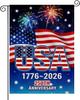 Садовый флаг США к 250-летию, Флаг Америки к 250-летию 1776-2026, Патриотический флаг для двора к 4 июля