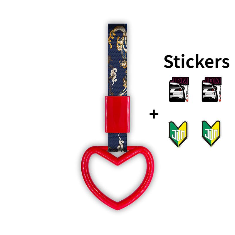 JDM поезд, автобус, ручка, ремешок, 1 шт., кольцо Tsurikawa, стильное сердце, Drift, подвесной ремень, Drift, автоаксессуары, украшение для автомобильного ремешка