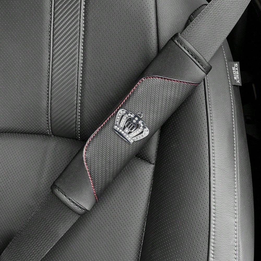 Трансграничная электронная торговля Автомобильная накладка на плечо из кожи с карбоновым волокном, Накладка на плечо в виде короны