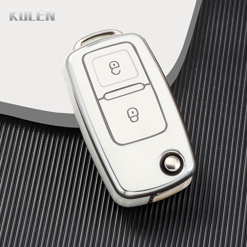 ТПУ Чехол-оболочка для автомобильного ключа Брелок Для Volkswagen Vw Polo Golf Passat Tiguan Beetle Caddy T5 Up Eos Skoda Octavia Seat Leon Altea