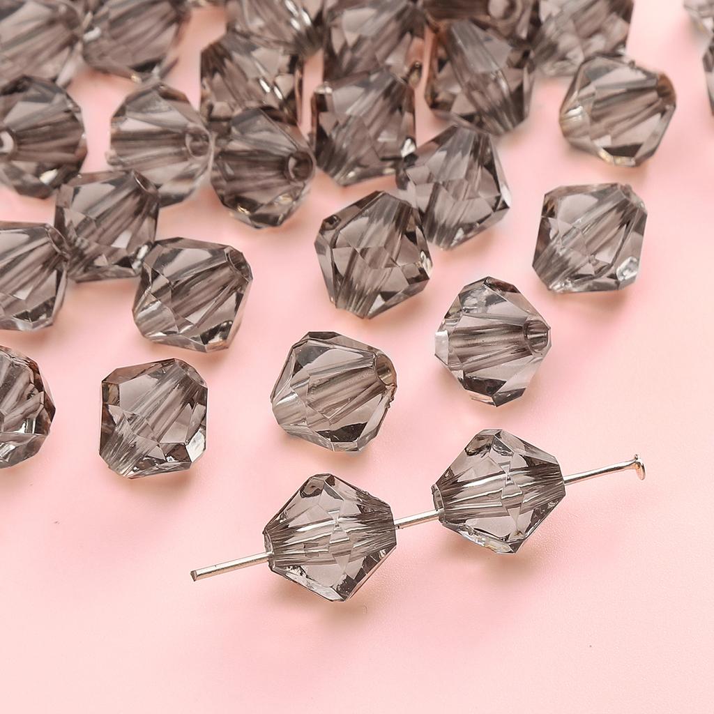 Бусины ручной работы, граненые бусины в форме ромба, акриловые прозрачные, нерегулярные граненые круглые бусины, бусины, браслеты своими руками, цепочки для сотовых телефонов, ювелирные изделия, бусины россыпью