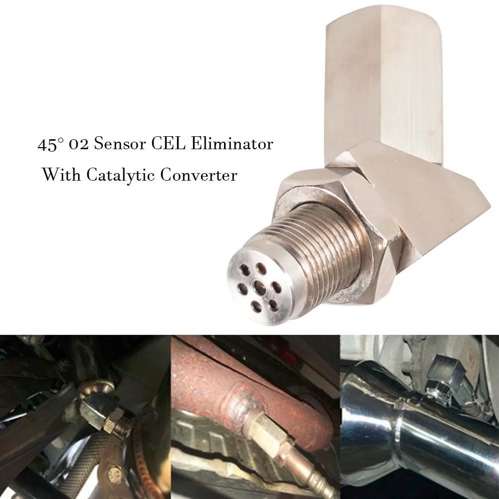 M18X1.5 45 Градусов Адаптер-проставка для датчика кислорода O2 Универсальный Удлинитель из нержавеющей стали Фильтр Cel Мини-катализатор Индикатор Check Engine