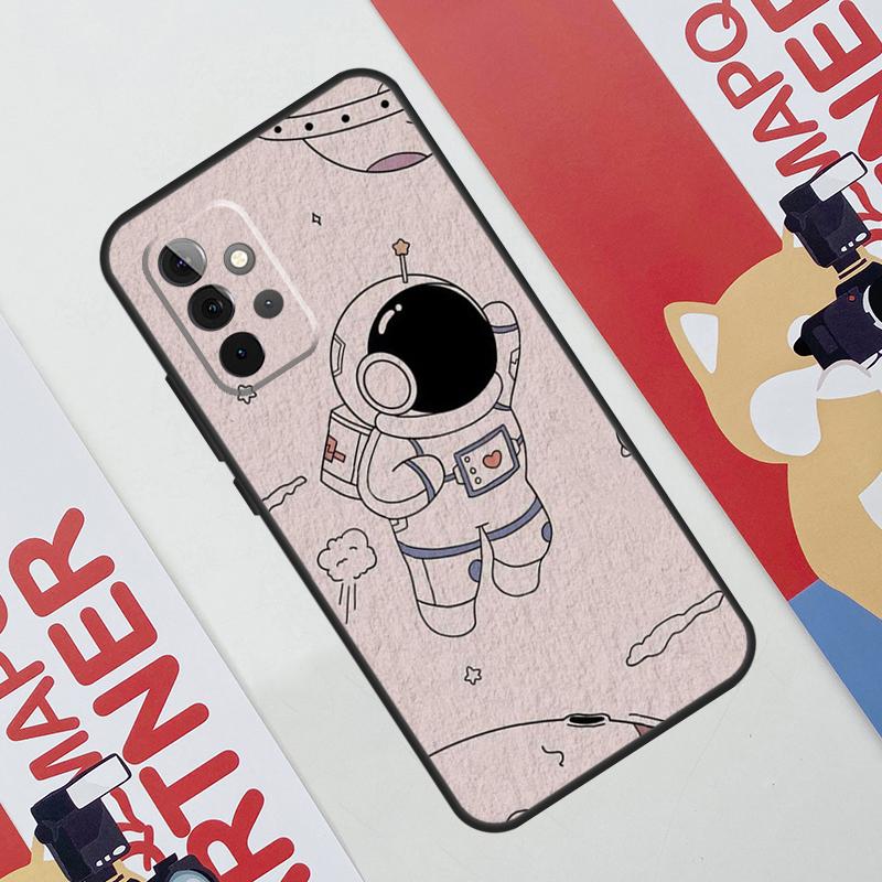 Cute galaxy Astronaut Case For Samsung Galaxy A34 A54 A14 A56 A36 A16 A06 A13 A53 A12 A22 A32 A52 A35 A17 A15 A55