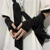 Outdoor Punk Long Fingerless Gloves Cuff For Women Men Outdoor Hip-hop Glove Elbow Mittens Cool Stretch Winter Arm Warmer Mitten