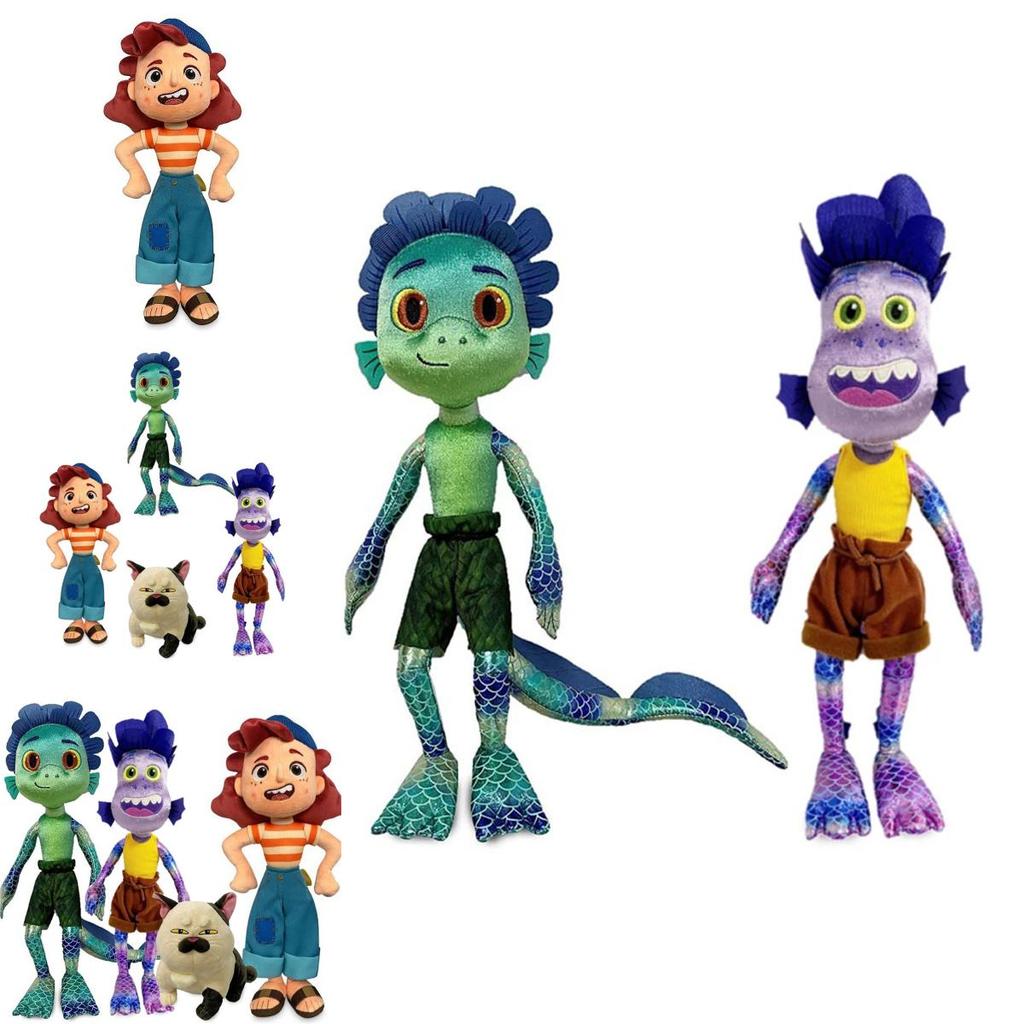 Colorful And Lifelike Cartoon Luca Alberto Julia Cat Sea Monster Boys Plush Toys Anime Figures Dolls