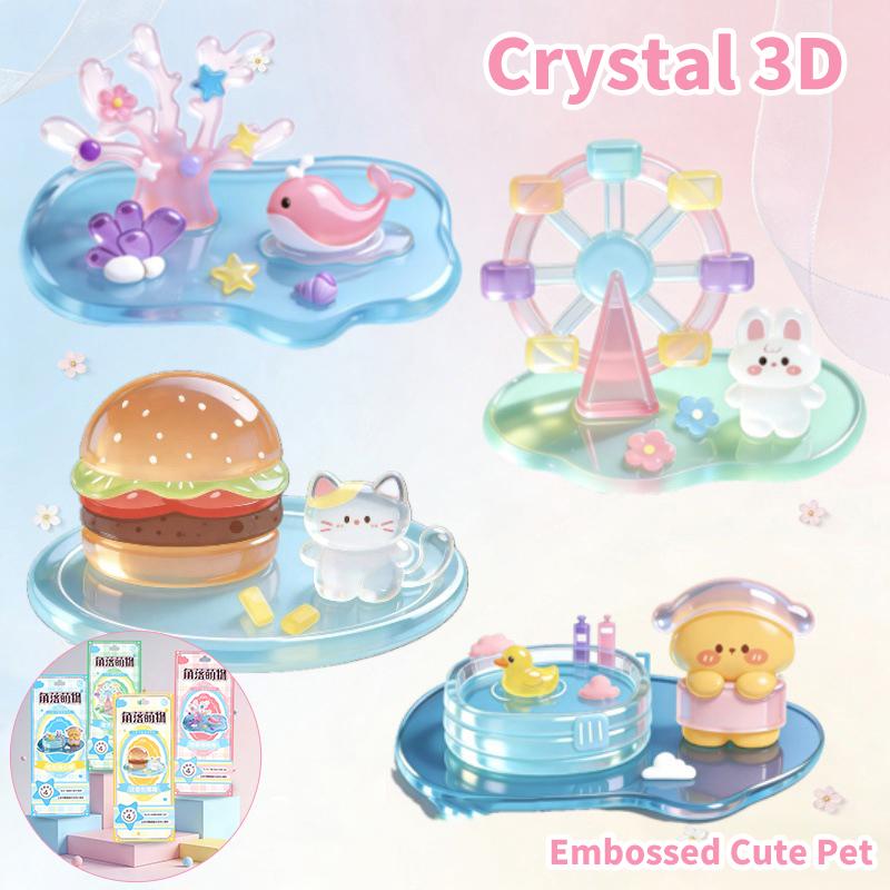 Мультяшная 3D Рельефная Наклейка Игра-Складывание Девочка Ручная Работа DIY Маленькие Украшения 3D Снимающие Стресс Декоративные Наклейки Подарок