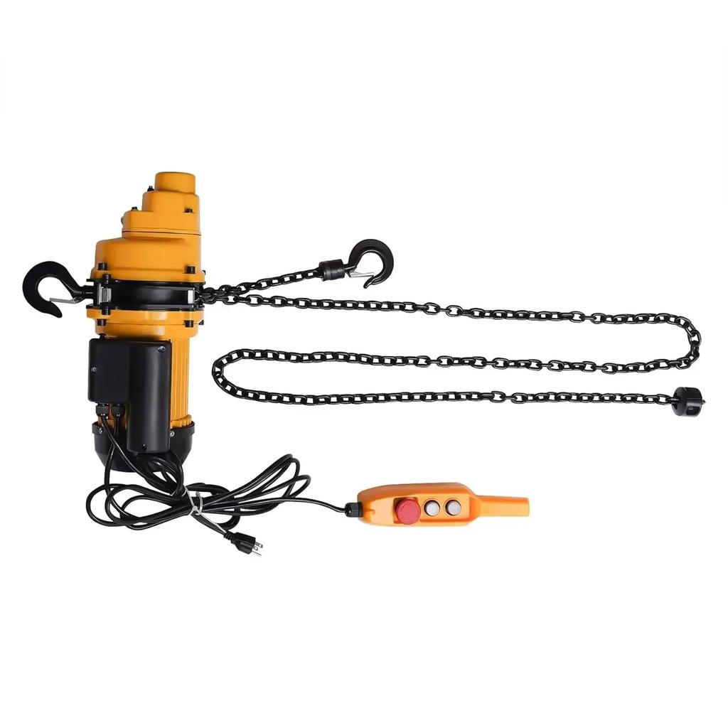 2200lbs Electric Chain Hoist,1 Ton Single Phase Overhead Crane with DT Grade Carburized Double Chain 20 Ft Lifting Height