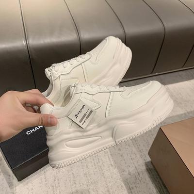 Женские туфли на толстой кожаной подошве, весна-осень 2025, новая универсальная повседневная спортивная обувь, дышащие женские туфли на плоской подошве