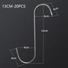 20PCS Stainless Steel S-shaped Hook Tool Butcher's Meat For Smoking Butchering Hunting Chicken BBQ Pork Sausage Bacon Grill Hook