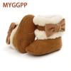 MYGGPP Winter Plus Velvet Baby Shoes Cotton Boots Baby Boots Warm Boots 0-1 Year Old Soft Bottom Toddler Toddler Shoes
