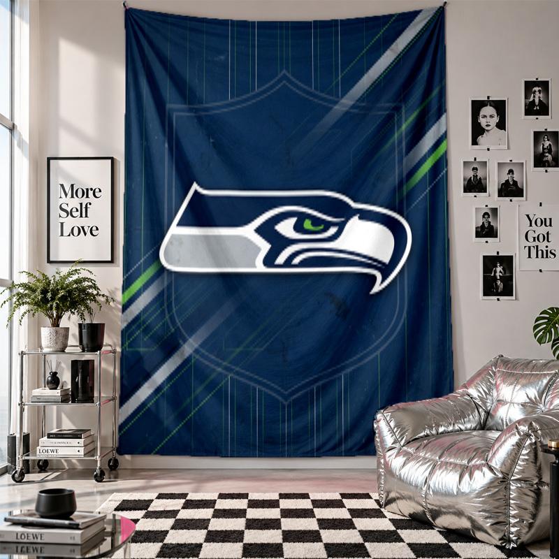 Seattle Seahawks Wall Tapestry Home Decor Wall Hanging Cloth for Bedroom Living Room Background