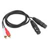 Dual Male To Dual XLR Female Cable 1.5m OFC HiFi Dual XLR Female Adapter Microphone Cord for Amplifi