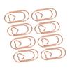 100pcs Paper Clips Portable Heart Shape Rustproof Electroplated Metal Paperclips Office Supplies Rose Gold