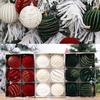 6PCS 8CM Christmas Ball Ornaments Tree Decorations For Holiday Wedding Party Christmas Balls Christmas Tree Ornaments Ball