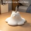 Creative Healing Gadgets 3D Printed Cute Polar Bear Figurine, Adorable White Desk PLA Material Art Ornament for Living Room Bedroom, Mini Vase Flower