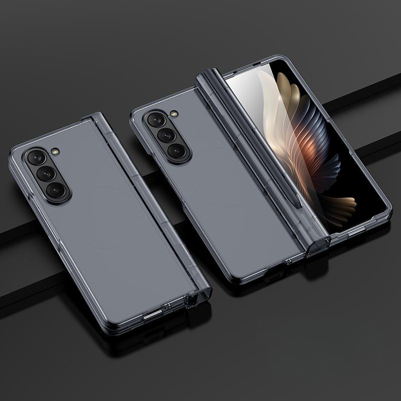 Пластиковый чехол-мембрана для телефона Samsung Galaxy Z Fold 6 5 4 3 Fold6 Fold5 Fold4 Fold3 с защитным чехлом для шарнира с гнездом для ручки