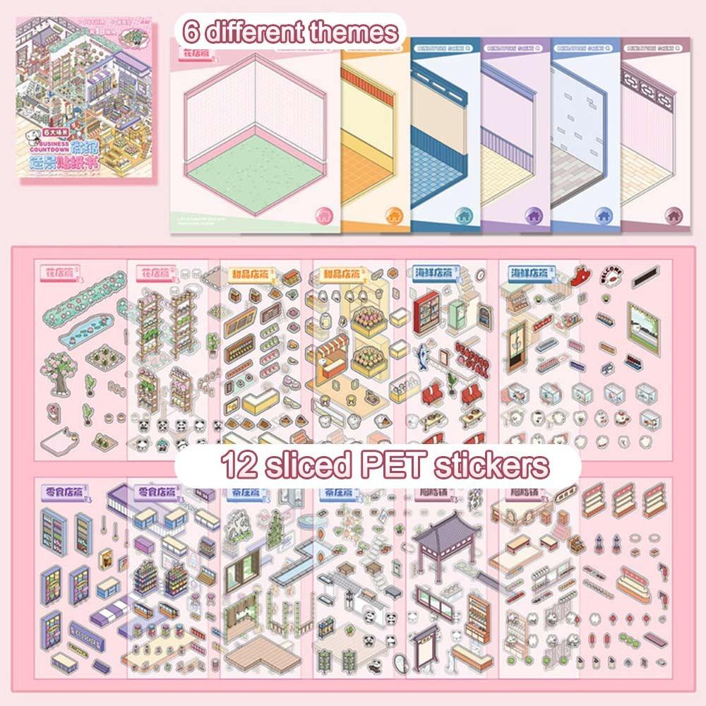 18 шт. 3D визуальная укладка наклеек Capybara наклейка для блокнота новая пейзажная наклейка книга детский подарок