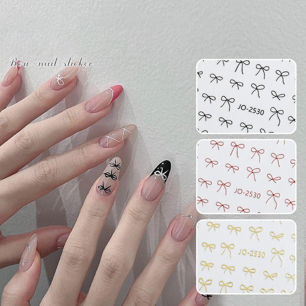 Waterproof Bow Nail Art Stickers Long Lasting Nail Art Sticker Nail Art Decoration  DIY Manicure
