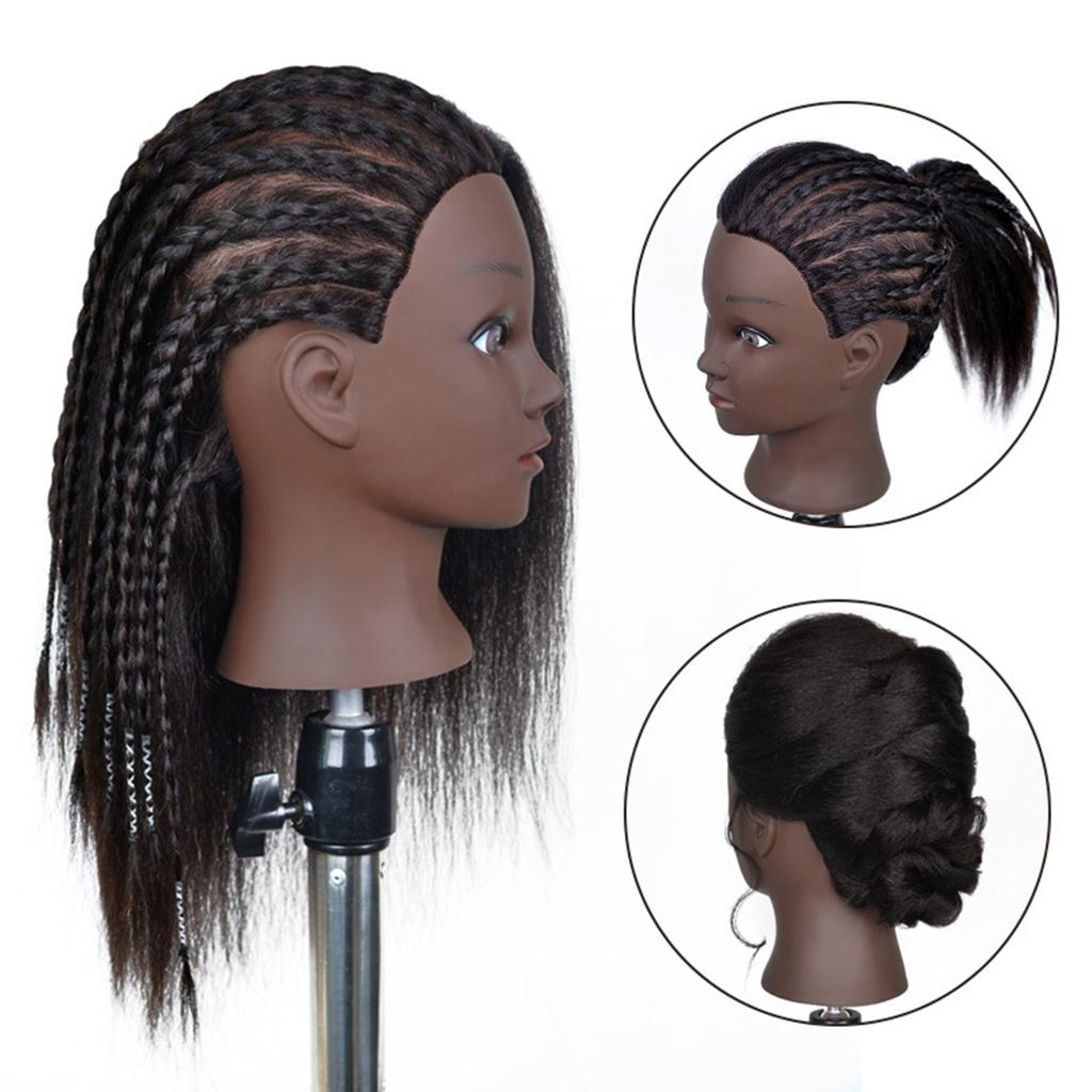 American Mannequin Head Real Hair Manikin Head for Styling With Makeup
