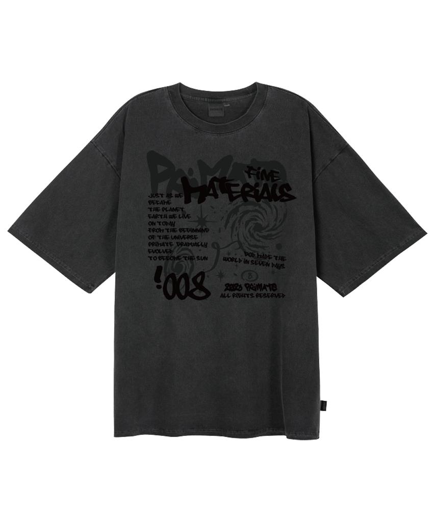PRIMATE 008 Oversized Pigment Short Sleeve T-Shirt 4 Colors