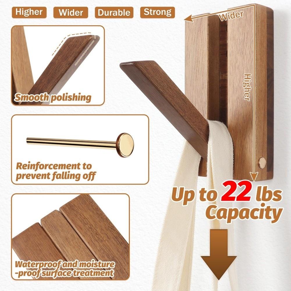 Handmade Piano Key Shaped Hooks Foldable Entry Wall Hooks Wall Mounted Coat Racks  Home Porch Door