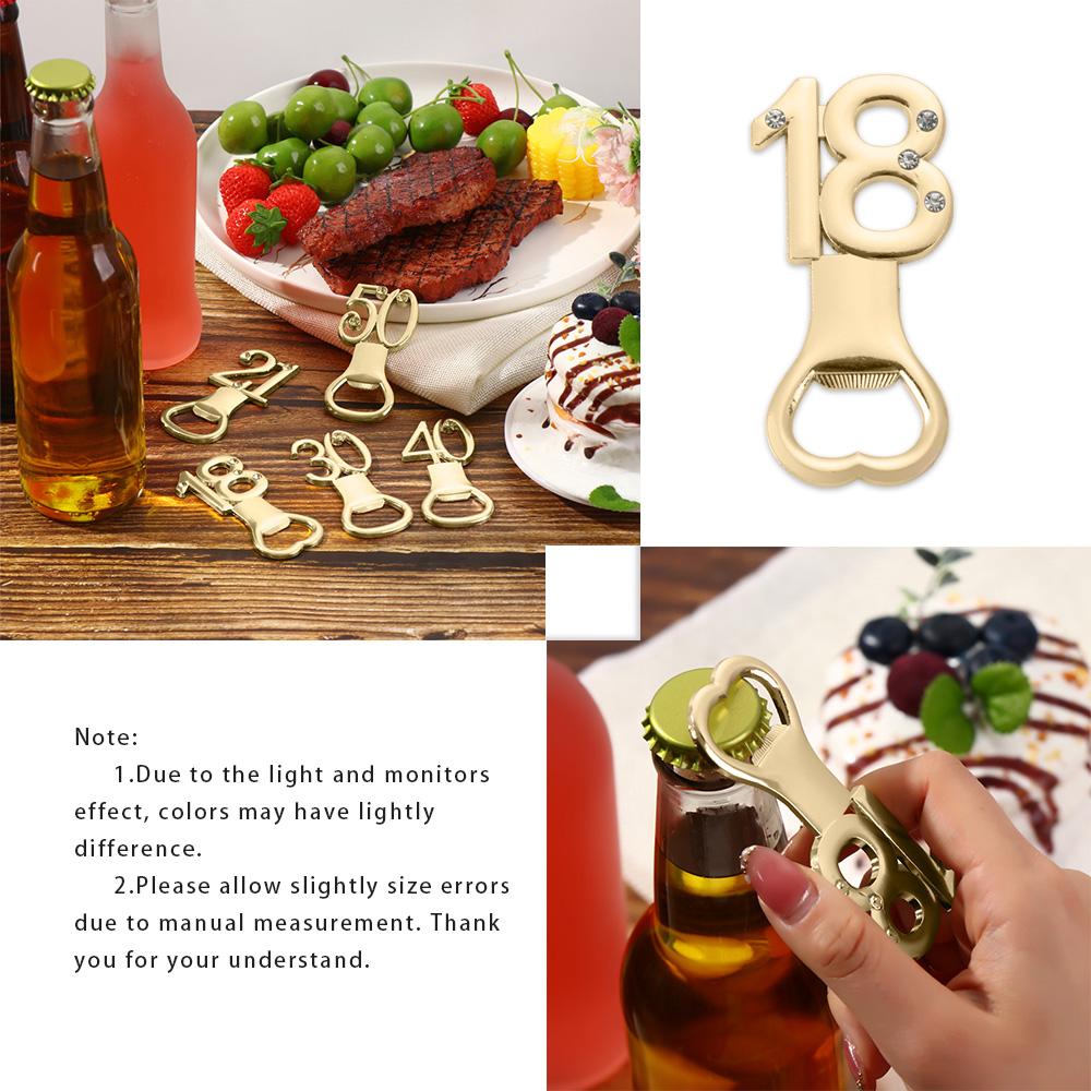 Household Number shape Anniversary Party Supplies Bottle Openers Age Birthday Beer Opener Bar Tool