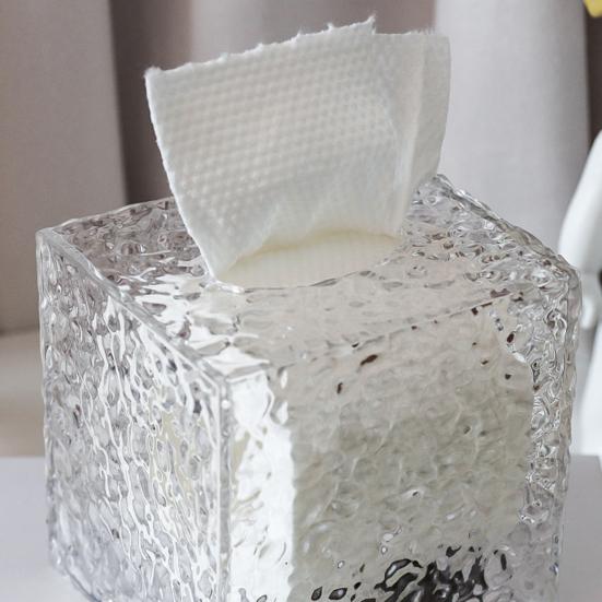 Toilet Roll Paper Holder Clear Visible Modern Waterproof Desktop Tissue Napkin Paper Towel Dispenser Storage Box Home Supplies