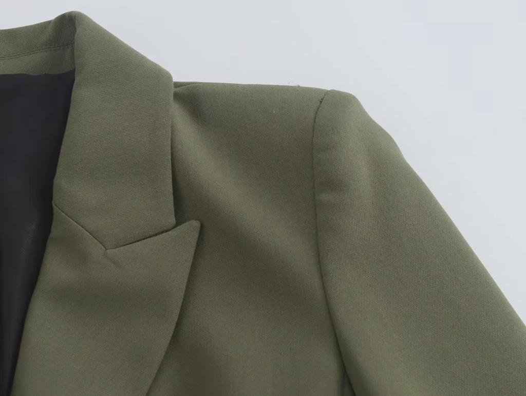 Женский двубортный костюм с подплечниками, комплект из пиджака и брюк