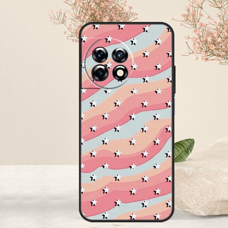 Преппи звезды молния розовый Чехол Для OnePlus 15 13 12 11 13T 13R 15R 10R 10T 8T 9 10 Pro Nord 5 CE 4 3 Lite N20 N30 Обложка