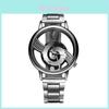Stunning Stainless Analog Watch With Music Themed Symbol