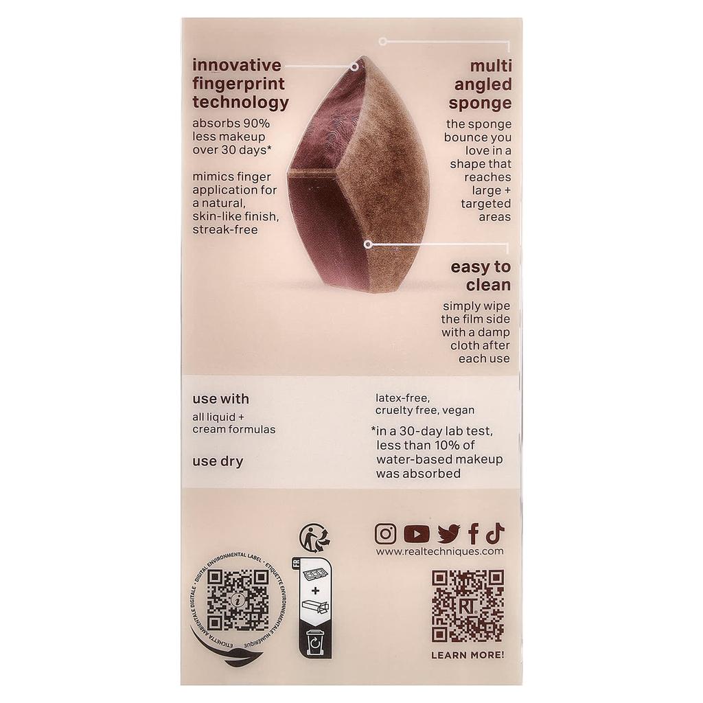 real techniques Спонж Makeupsaver, 1 спонж