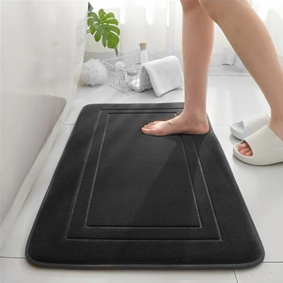 Ultra Soft Non-slip Memory Foam Bath Mat Water Absorbent Bath Rug Shower