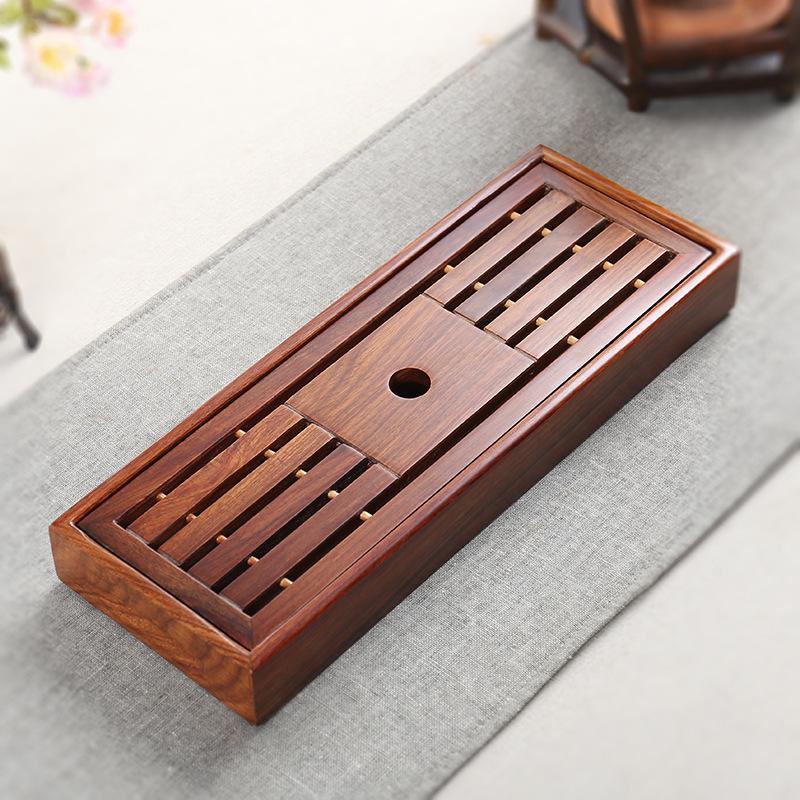 Solid wood mini tea tray, rosewood water storage small tea table, mahogany tea tray