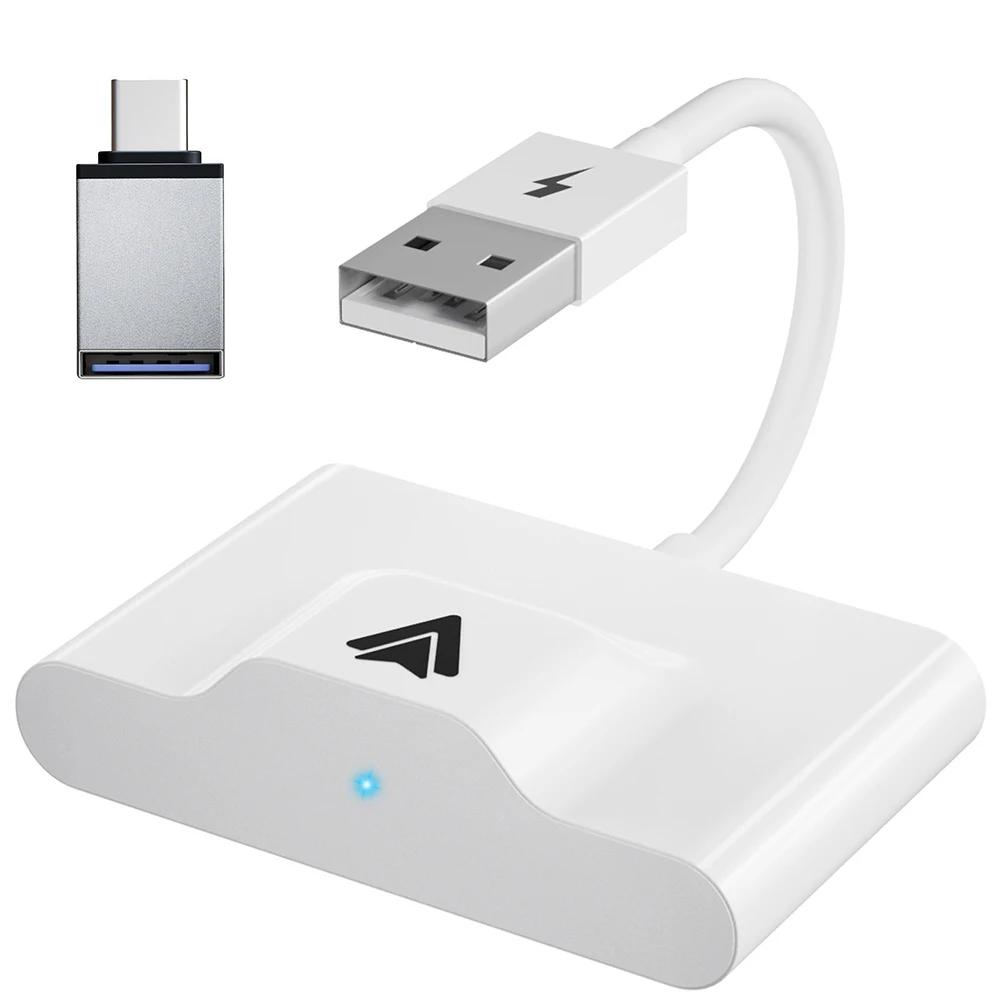 Беспроводной адаптер CarPlay для Android/Apple, проводной и беспроводной Android Auto Dongle, USB-подключение к Car Play, автомобильный адаптер