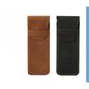 Retro Matte PU Leather Flip-top Pen Case High-end Pen Protection Case Large-capacity Double-barrel Pen Case