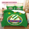 SK Rapid Wien Pattern Bedding Quilt Set  Home Decoration  Gift (1 * duvet cover + 2 * pillowcase  without core)