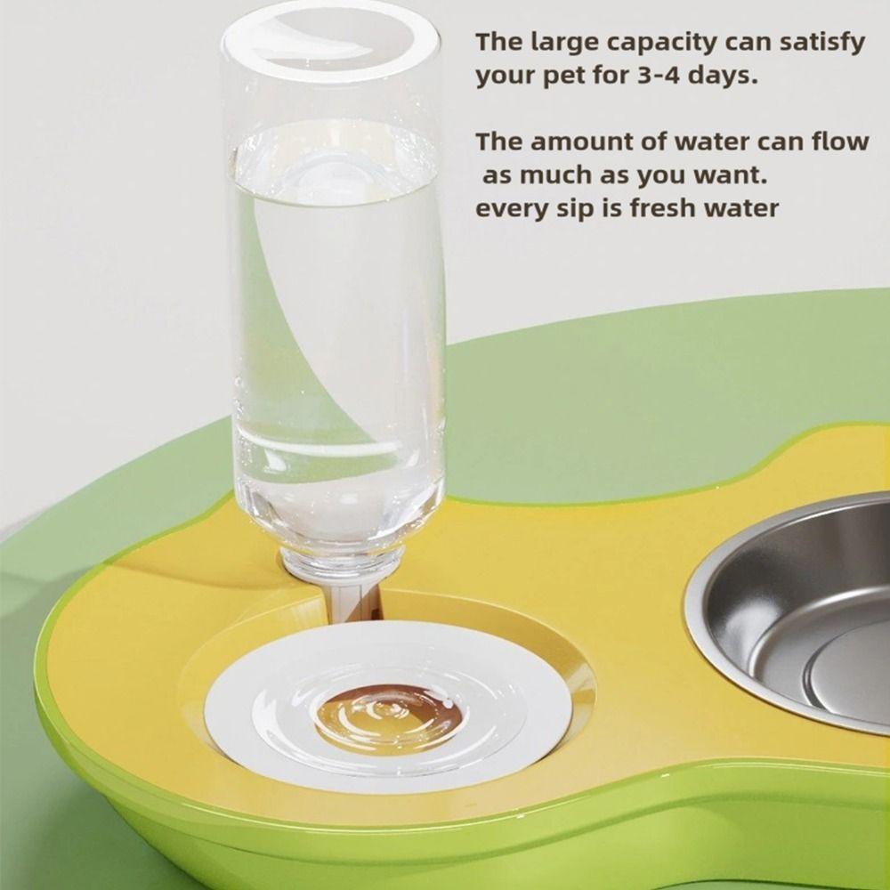 Двойная миска для кормления собак, съемная, автоматическая поилка, креативные миски для питомцев, миска для кошачьего корма